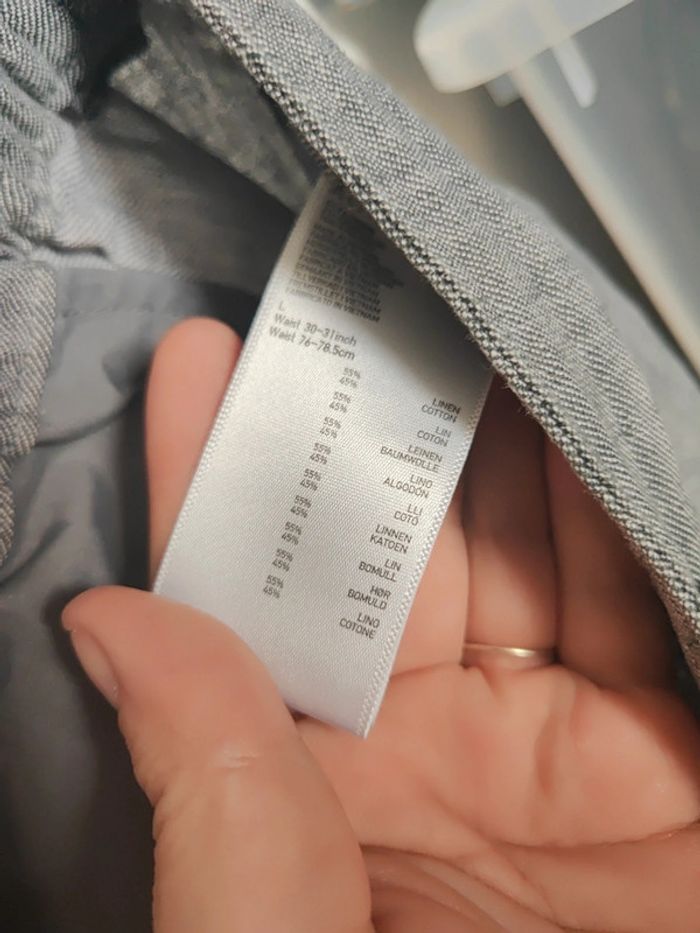 Pantalon droit en lin Uniqlo - photo numéro 5