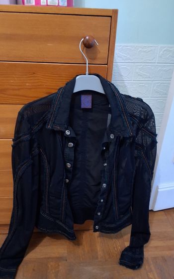 Veste chemise femme noire transparente LEGATTE JEANS