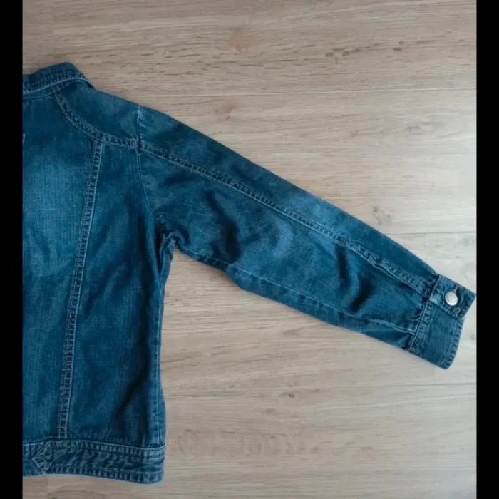 Veste en jean bleu nky 10 ans à boutons - photo numéro 6
