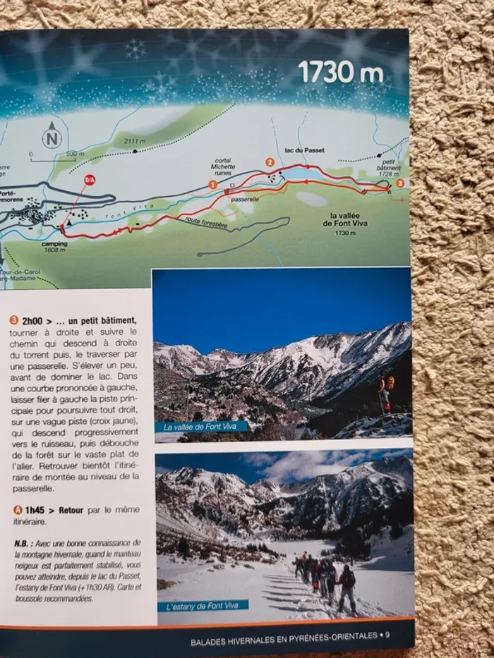 Livre "25 balades hivernales à pied ou en raquettes" - Pyrénées Orientales - photo numéro 8