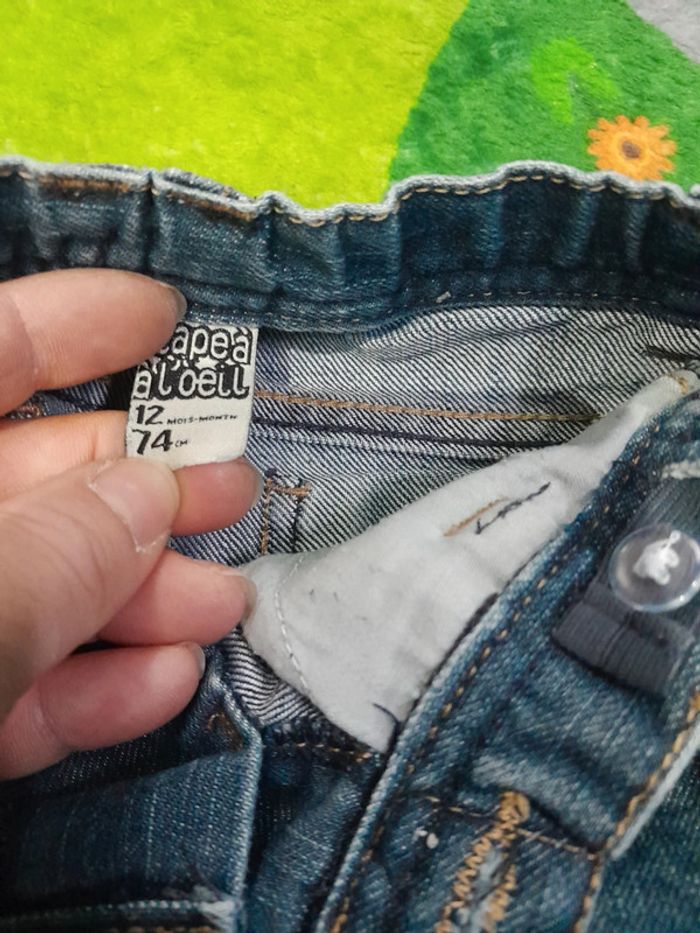 Jeans tape à l 😉 12 mois 👦 - photo numéro 3