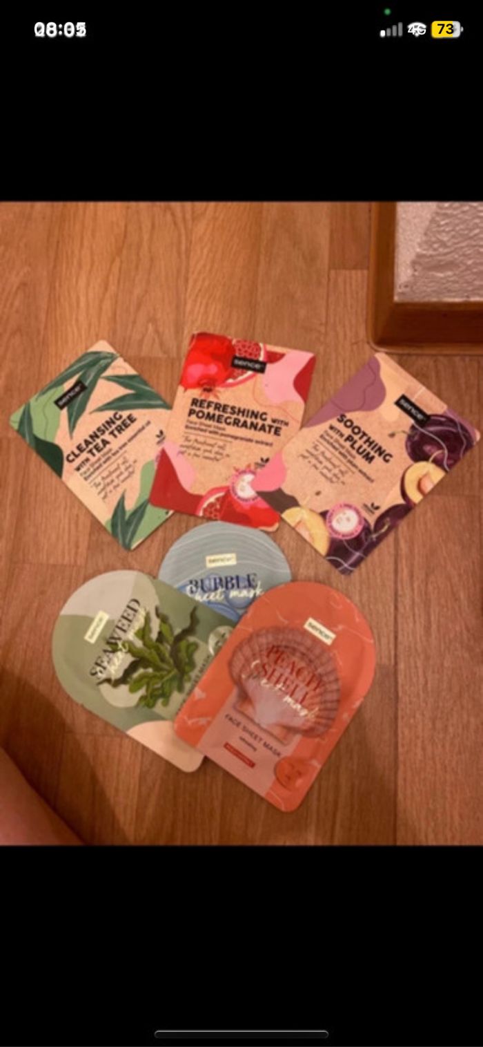 Lot 6 masques visages