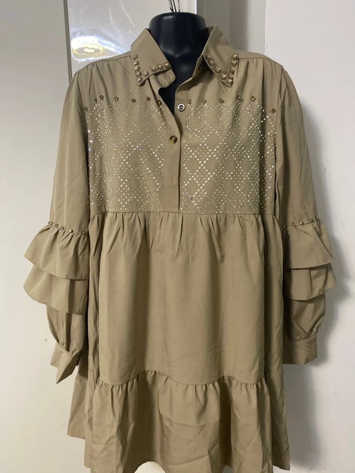 Tunique over size . Tunique habillée . tenue de fête . Taille L / XL - photo numéro 3