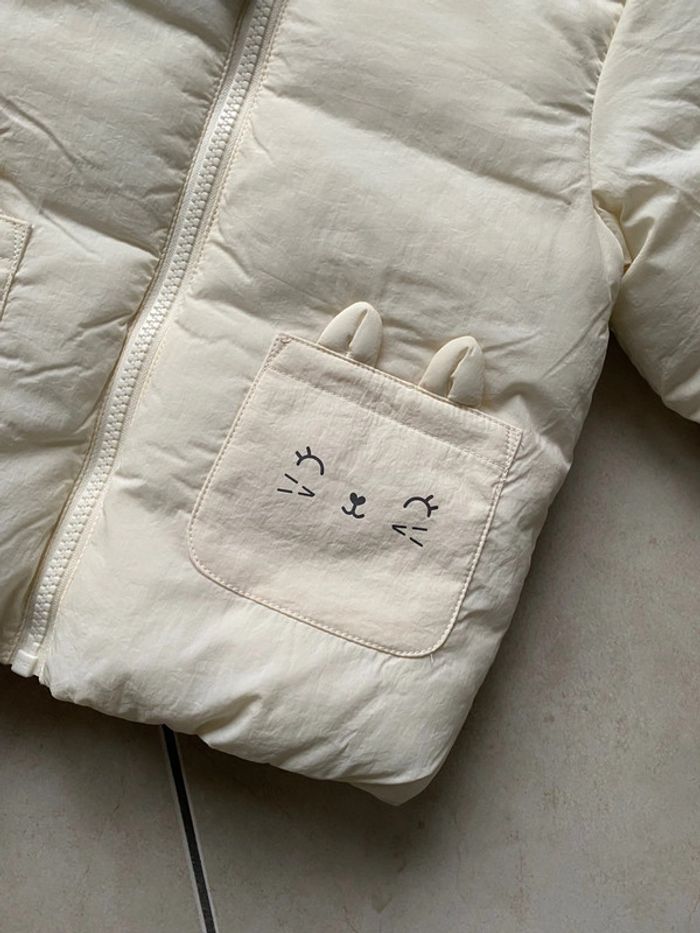 Veste doudoune crème fille 36 mois Tex - photo numéro 3