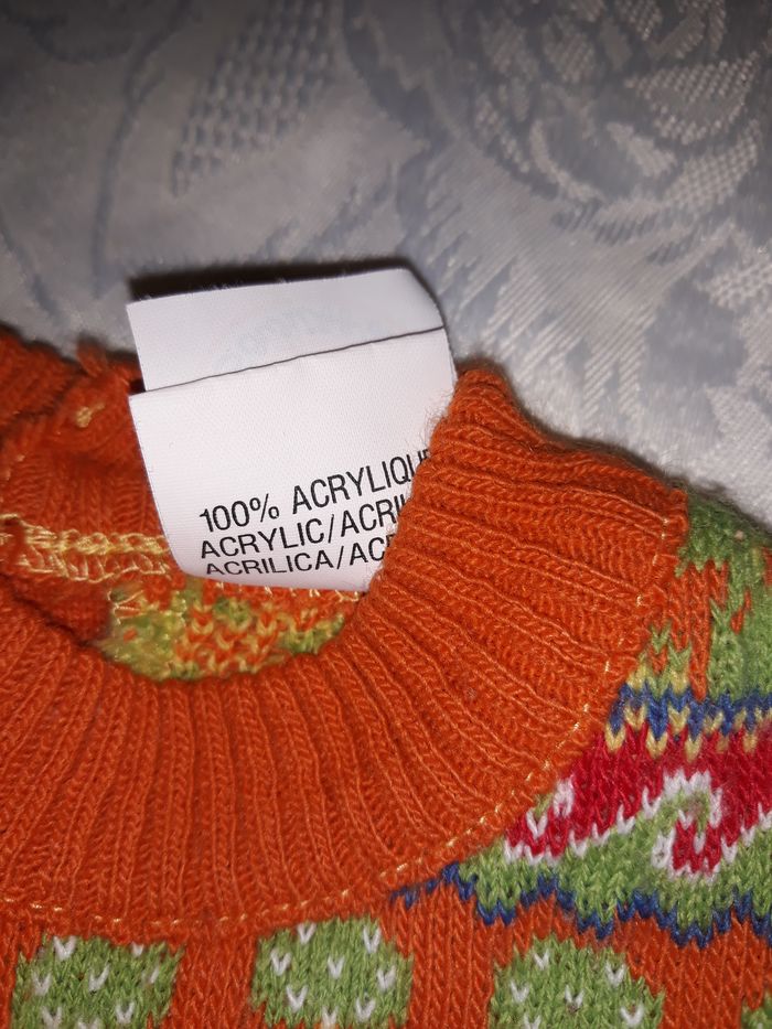 Faby27800 Pull "Souriss'oh" 12 mois Manches longues col rond 100% acrylique - photo numéro 4