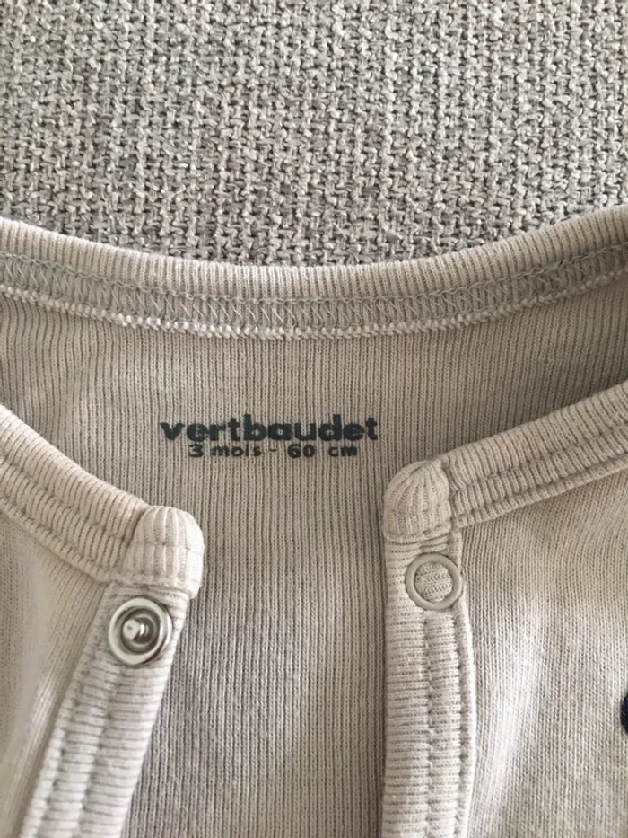 Gilet vertbaudet 6 mois + bonnet coordonné - photo numéro 3