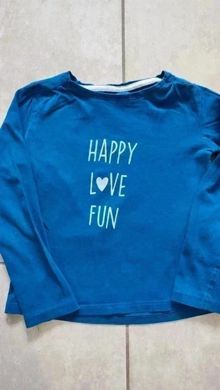 💙 Tee-shirt manches longues bleu 4 ans Vertbaudet | Réductions activées 💙 - photo numéro 3