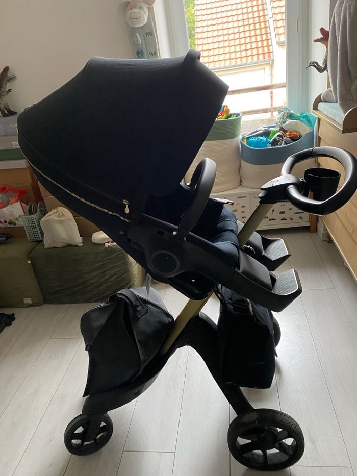✨ Poussette Premium Stokke Xplory X- Édition Limitée Gold/Black (Avec Nacelle) - photo numéro 8