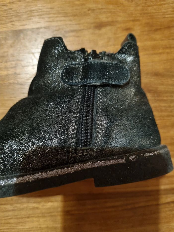 Bottines noir pailleté Taille 24 - photo numéro 4