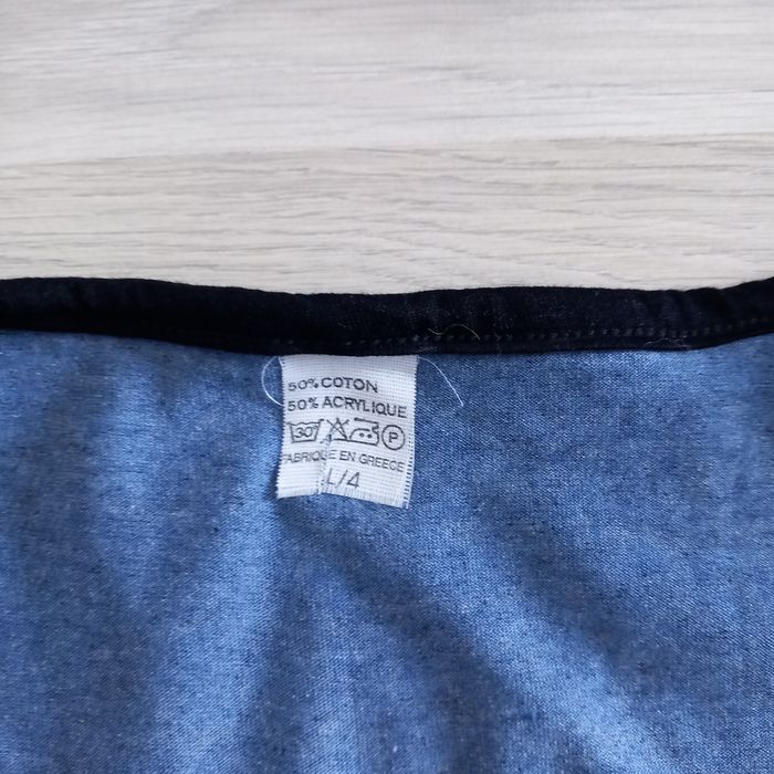 Débardeur homme bleu imprimé vintage taille L - photo numéro 2