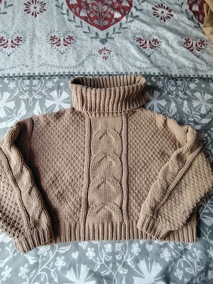 Pull tout doux court cache cache xs 34