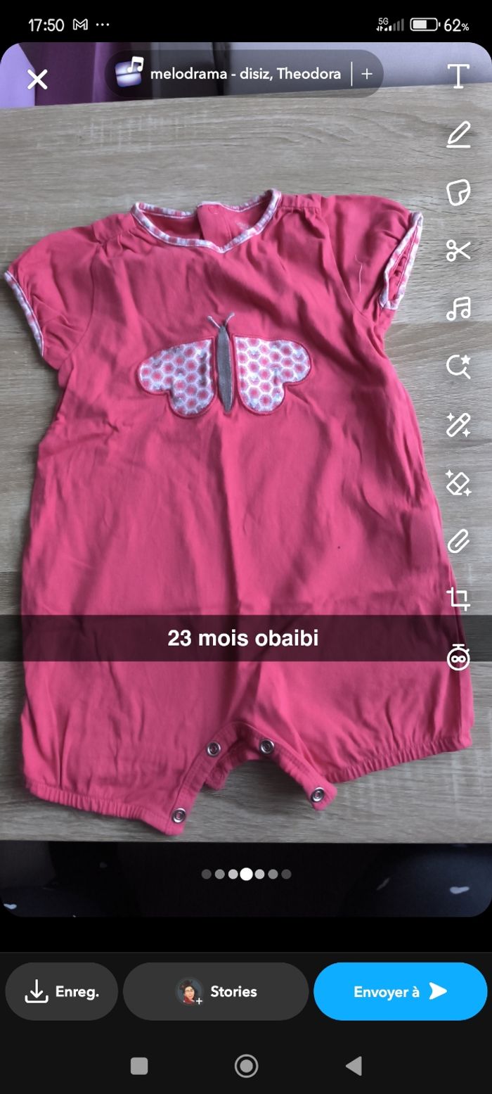 Combi short 23 mois
