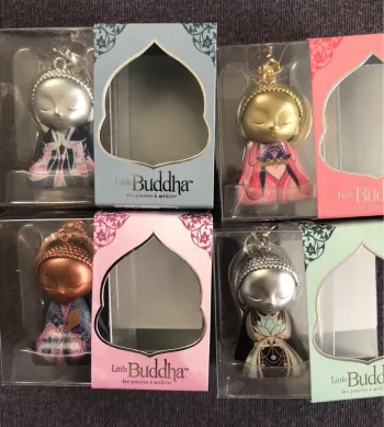 Lot de 4 porte-clés Little Buddha