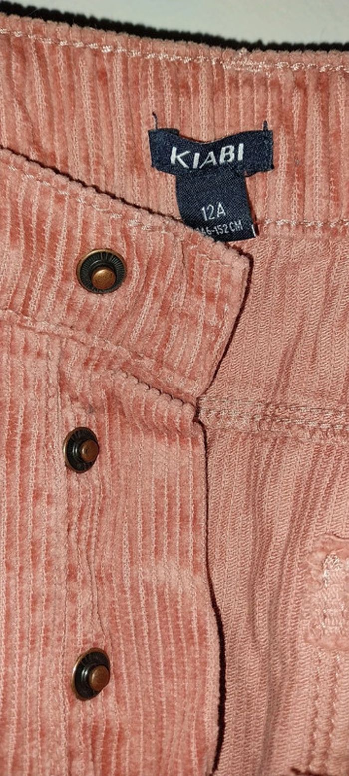 Pantalon velours rose wild leg neuf sans étiquette by Kiabi 12 ans - photo numéro 4