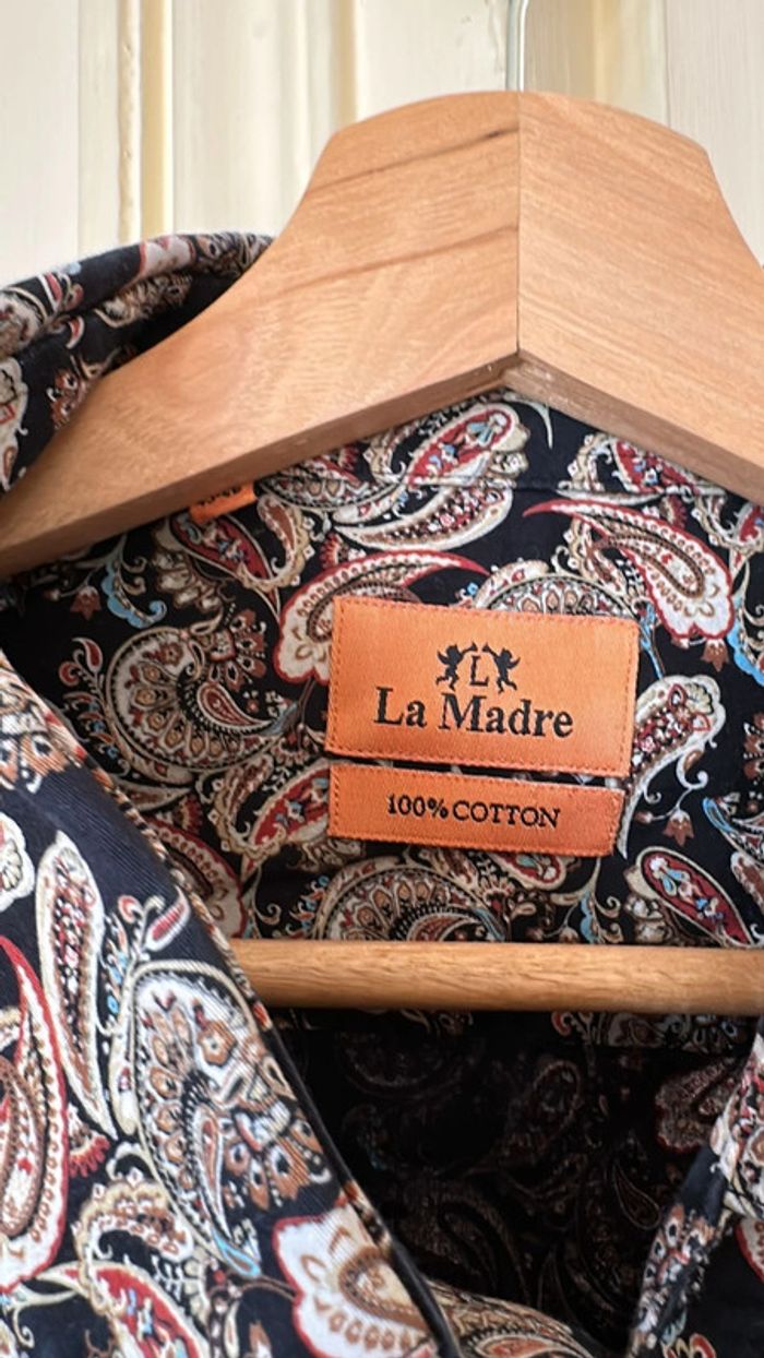 Belle chemise à motifs La Madre vintage Taille L - photo numéro 2