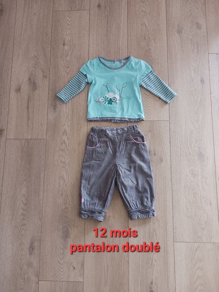 Pantalon doublé + t-shirt Orchestra 12 mois