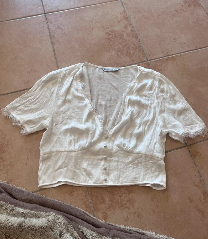 T-shirt crop top blanc