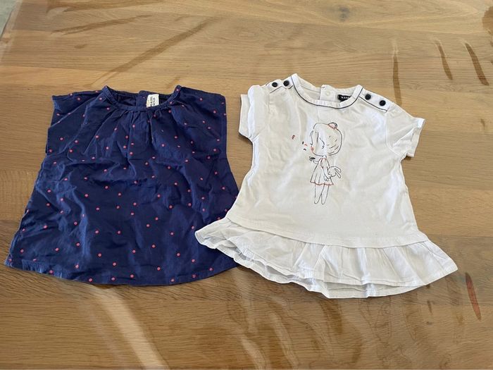 Lot de 2 tee shirts 12 mois