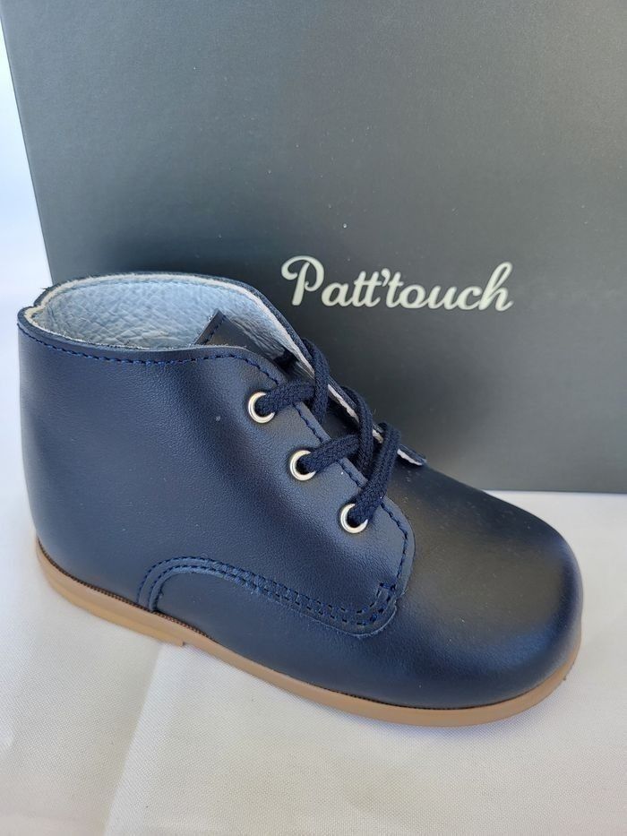 Bottines mixte en cuir marine Point 21 Made in France 🇨🇵