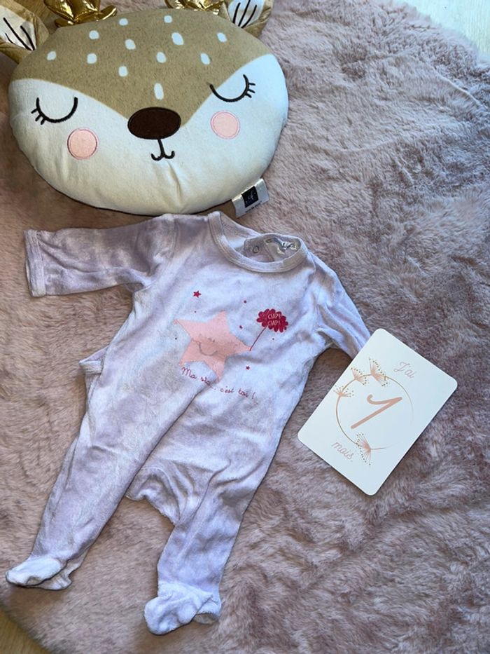 Lot de 4 pyjama velours taille 1 mois - photo numéro 7