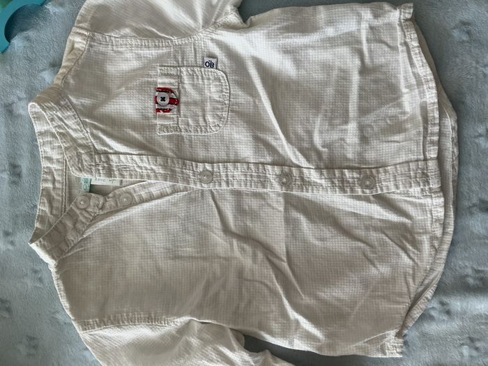 chemise manches longues blanc poche poitrine 12 mois obaibi - photo numéro 6