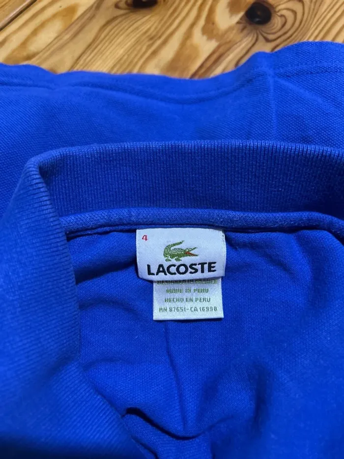 Polo Lacoste bleu - photo numéro 4