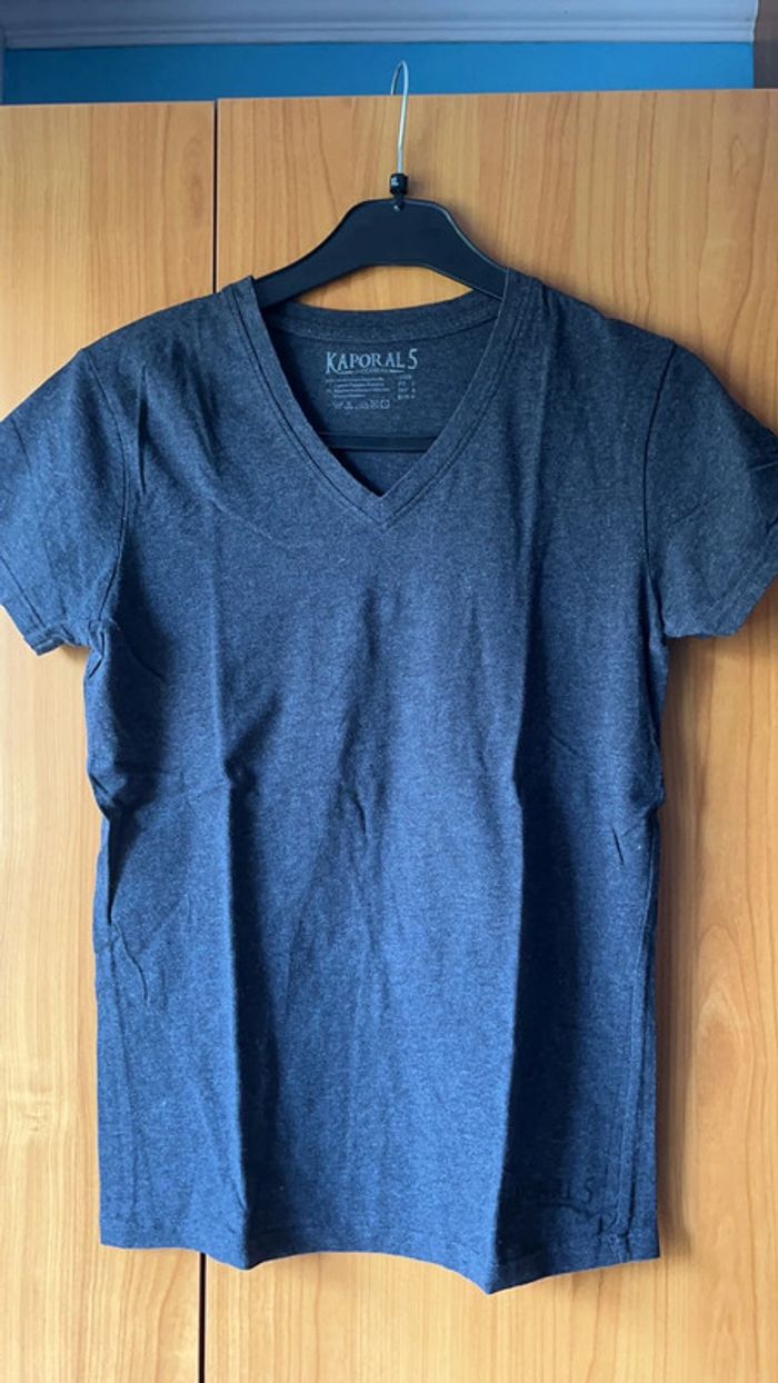 Tee shirt uni noir Kaporal S