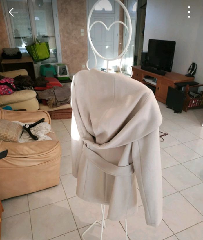 Veste manteau écru crème 3 suisses 38 - photo numéro 2