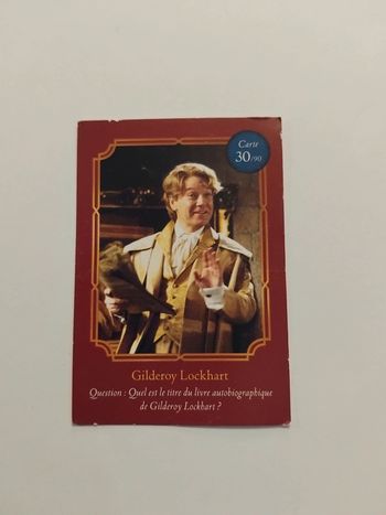 🃏 Carte Harry Potter (Auchan) - Wizarding World - Gilderoy Lockart 30/90