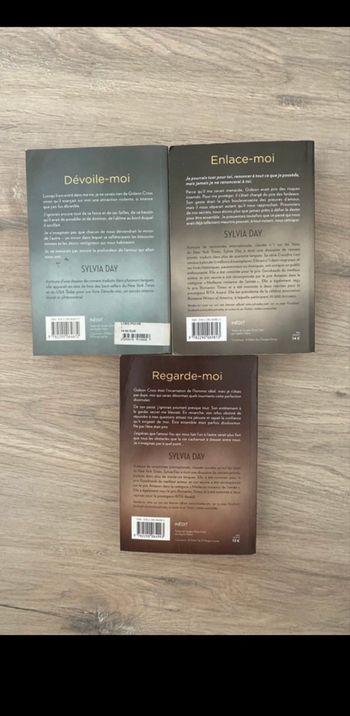 Lot de trois livres, la trilogie de Sylvia Day  Série Crossfire.
