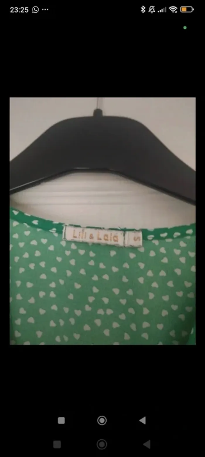 Robe longue verte à motifs coeurs Lili&Lala S - photo numéro 7