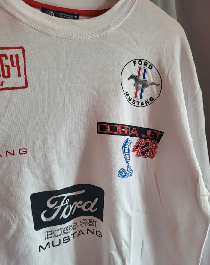 Tee shirt à manches longues Ford mustang zara - photo numéro 4