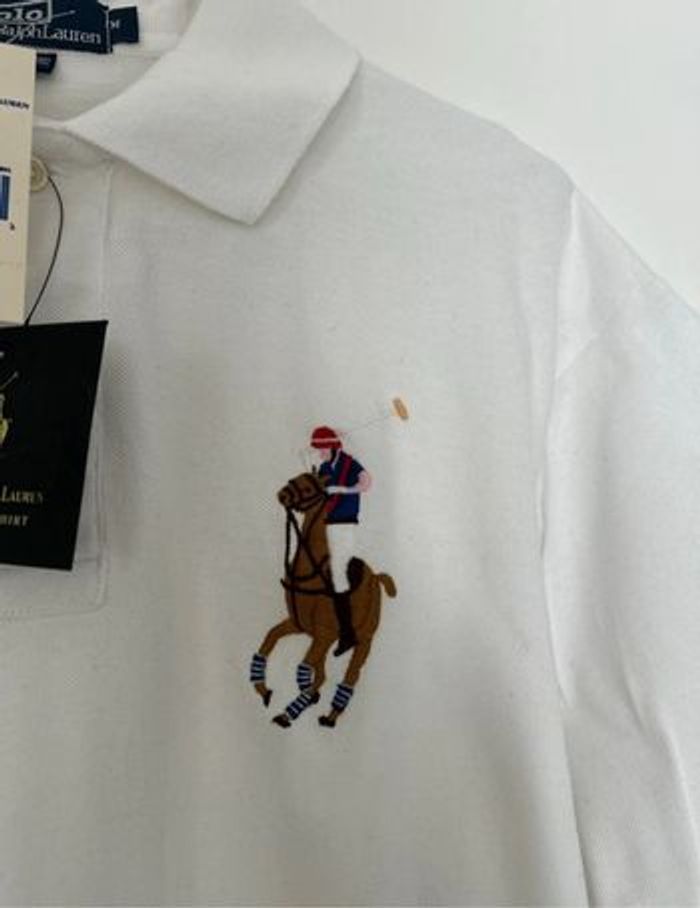 Polo Ralph Lauren Big Pony Neuf taille M Blanc - photo numéro 2