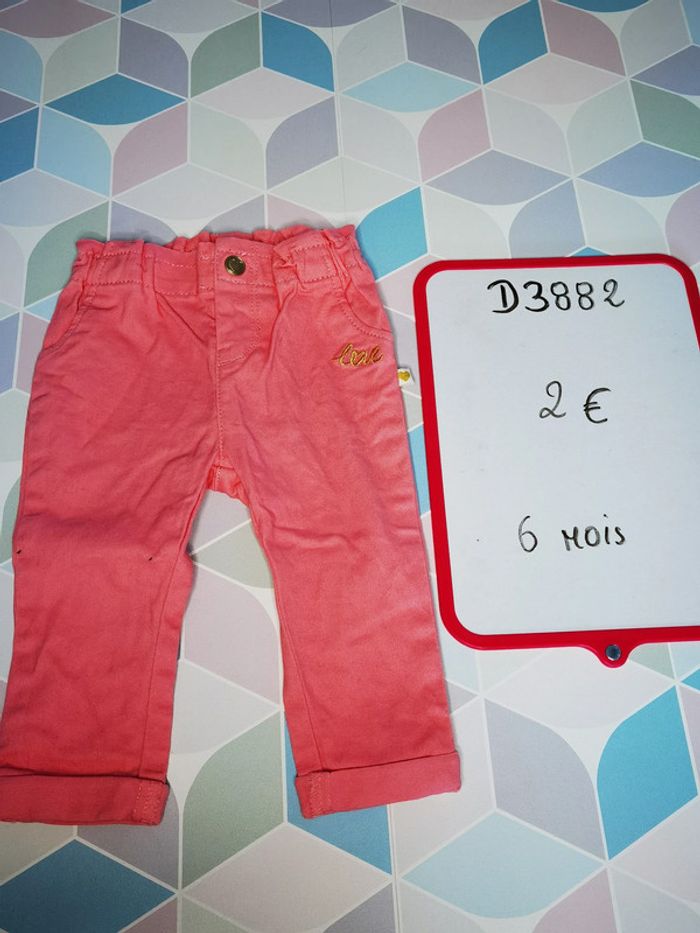D3882 - jeans fille 6 mois - photo numéro 3