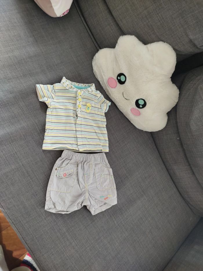 Ensemble tee-shirt et short 1 mois