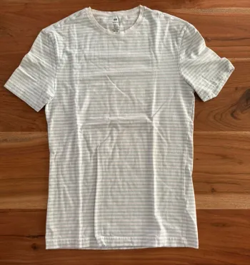 T-shirt rayé bleu clair H&M