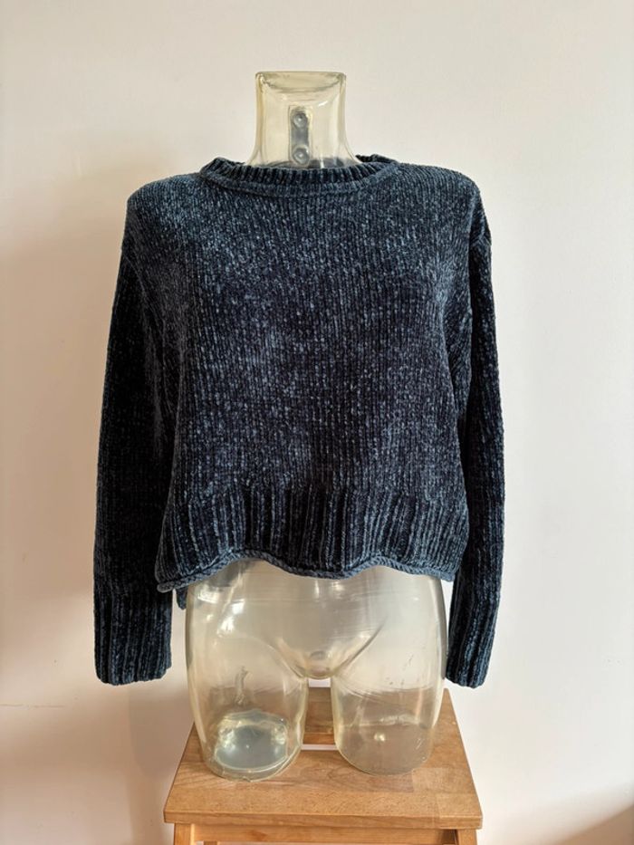 Pull Zara bleu taille M état neuf - photo numéro 5