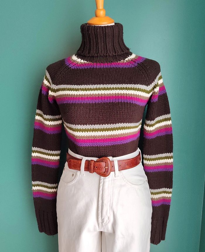 Pull vintage col roulé 90's