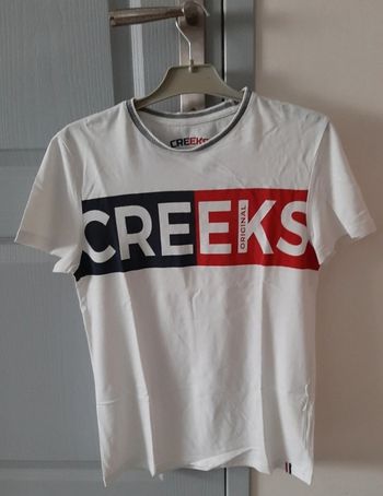 T-shirt blanc Creeks - Slim Fit - Taille S - Comme neuf

