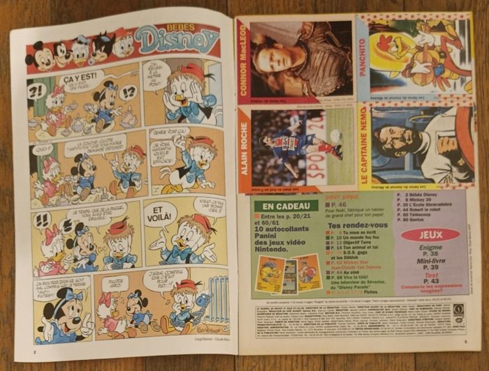Rare ancien journal de Mickey avec 10 vignettes nintendo N°2216 de 1994 vintage - photo numéro 4
