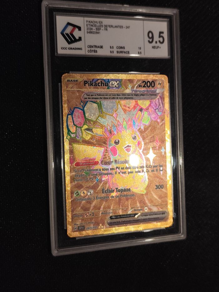 Cartes Pokémon gardée CCC 9.5 pikachu étincelle déferlante - photo numéro 2