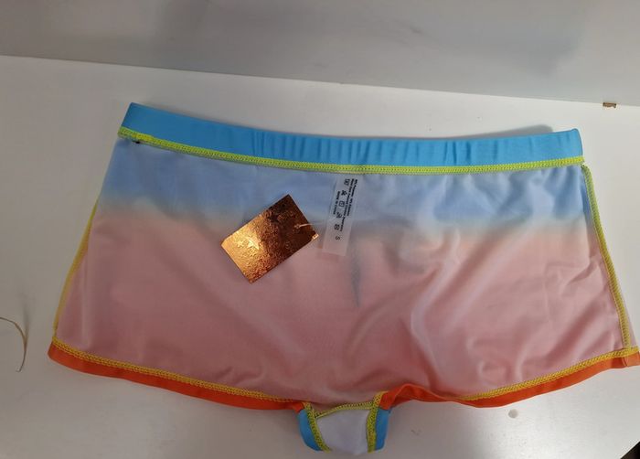 Maillot De Bain Dégradé Bleu Clair Jaune Orange Taille S - photo numéro 15