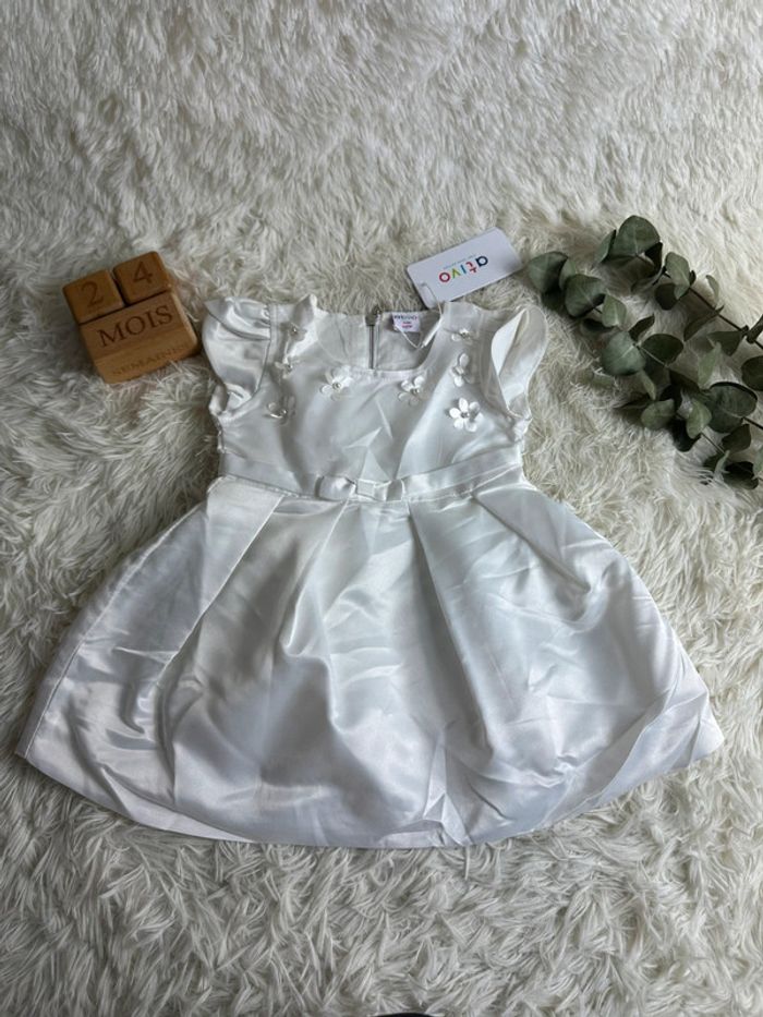 Robe de cérémonie blanche Ativo taille 24 mois - photo numéro 2
