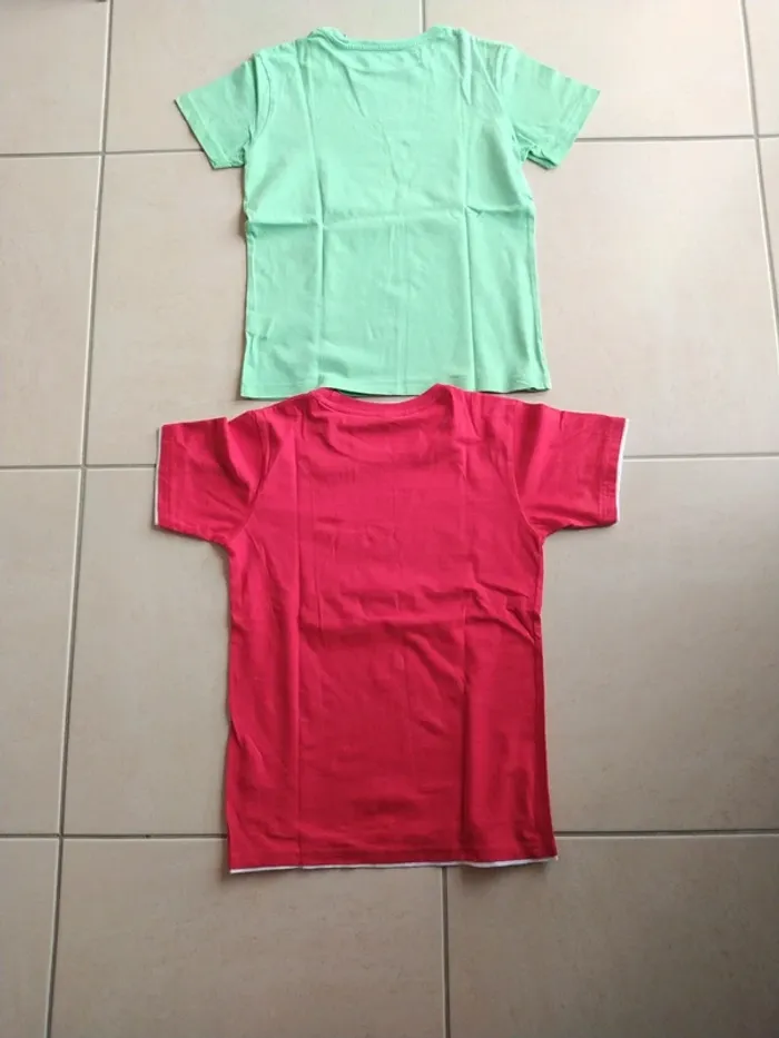 Lot de deux t-shirts d'été manches courtes garçons taille 10 ans marque Okaïdi - photo numéro 12