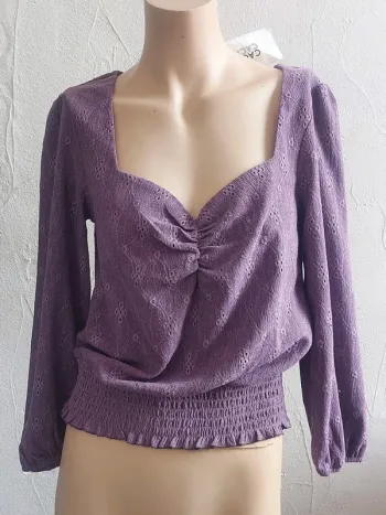 Haut violet manches longues Taille S