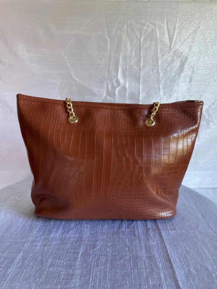 Sac marron effet python - Comme neuf