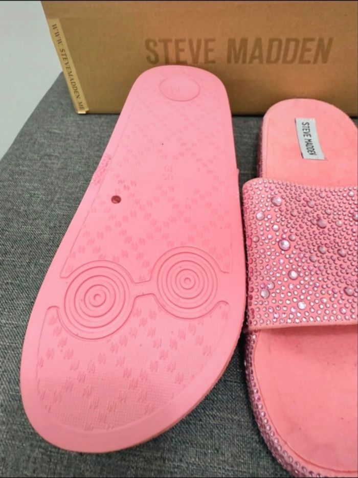 Sandales Steve Madden roses strassées - photo numéro 4