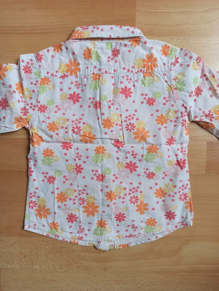 Chemise blanche fleurie Liberty Okaïdi 4 ans - photo numéro 5