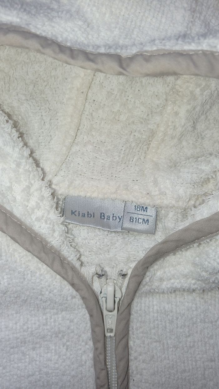 Peignoir éponge, sortie de bain mixte, Kiabi, taille 18 mois - photo numéro 5