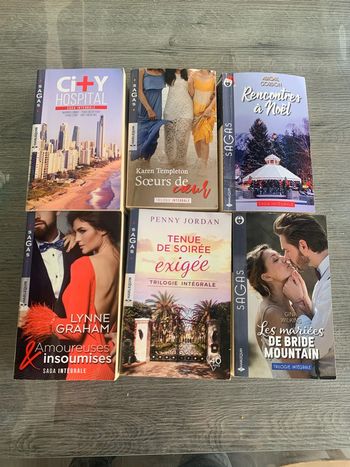 Lot de 6 livres harlequin SAGAS